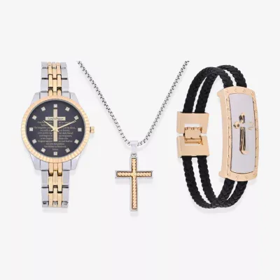 Unisex Adult Two Tone 3-pc. Watch Boxed Set Mac8089jc