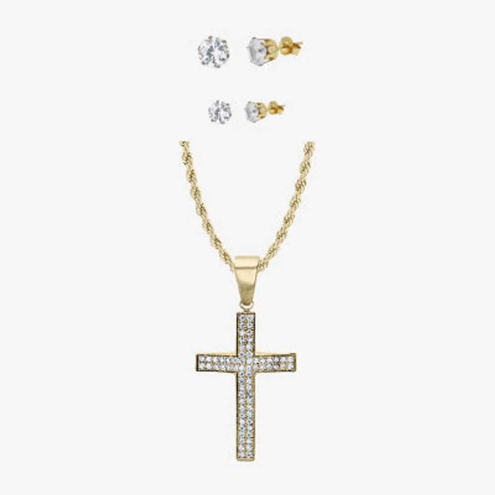 Zirconia Cross 3-pc. Jewelry Set