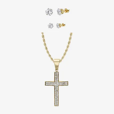 Zirconia Cross 3-pc. Jewelry Set