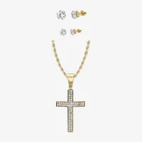 Zirconia Cross 3-pc. Jewelry Set