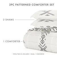 Casual Comfort Premium Down Alternative Urban Stitch Patterned Comforter Set