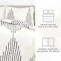 Casual Comfort Diamond Stripe Down-Alternative Comforter