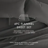 Casual Comfort Solid and Print Flannel Sheet Set