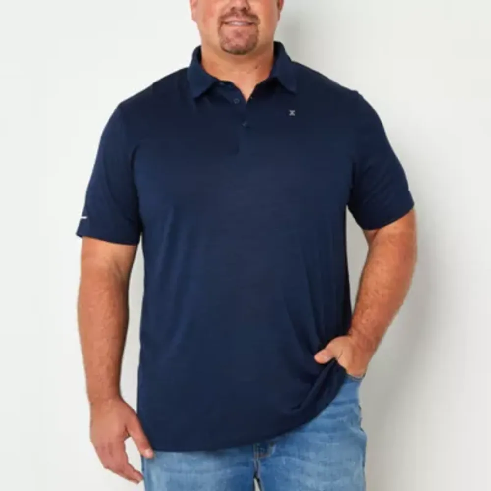 Xersion EverAir Big and Tall Mens Short Sleeve Polo Shirt