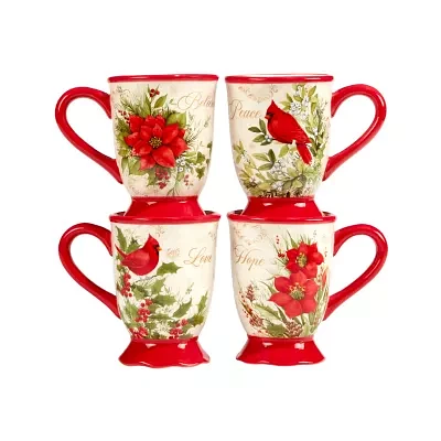 Certified International Winter'S Medley 4-pc. Coffee Mug