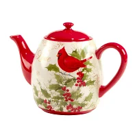 Certified International Winter's Medley Earthenware Teapot