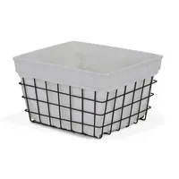 Cheungs Lined Rectangular Metal Basket