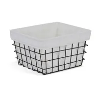 Cheungs Lined Rectangular Metal Basket