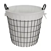 Cheungs Lined Metal Wire Laundry Basket