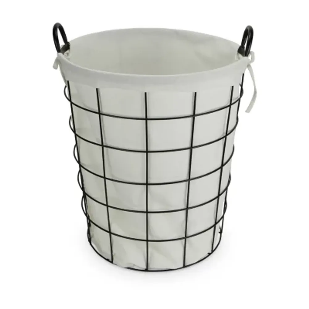 Cheungs Lined Metal Wire Laundry Basket