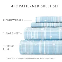 Casual Comfort™ Premium Ultra Soft Polka Dot Pattern Microfiber Wrinkle Free Sheet Set