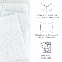 Casual Comfort™ Premium Ultra Soft Vine Pattern Microfiber Wrinkle Free Sheet Set
