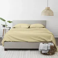 Casual Comfort Ultra Soft Honeycomb Pattern 4 Piece Bed Sheet Set
