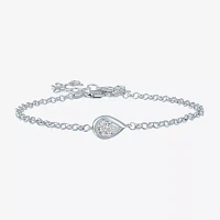 Diamond Addiction (G-H / Si2-I1) 1/2 CT. T.W. Lab Grown White Diamond 10K Gold Pear Charm Bracelet