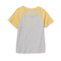 Thereabouts Little & Big Girls Rib Round Neck Short Sleeve T-Shirt