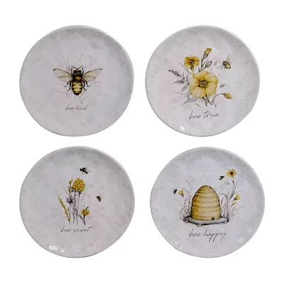 Certified International Bee Sweet 4-pc. Earthenware Salad Plate