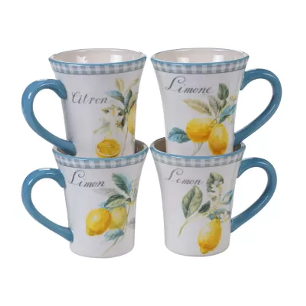 Certified International Citron 4-pc. Coffee Mug