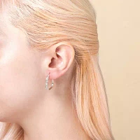 Sparkle Allure Womens Cubic Zirconia 23mm Hoop Earrings