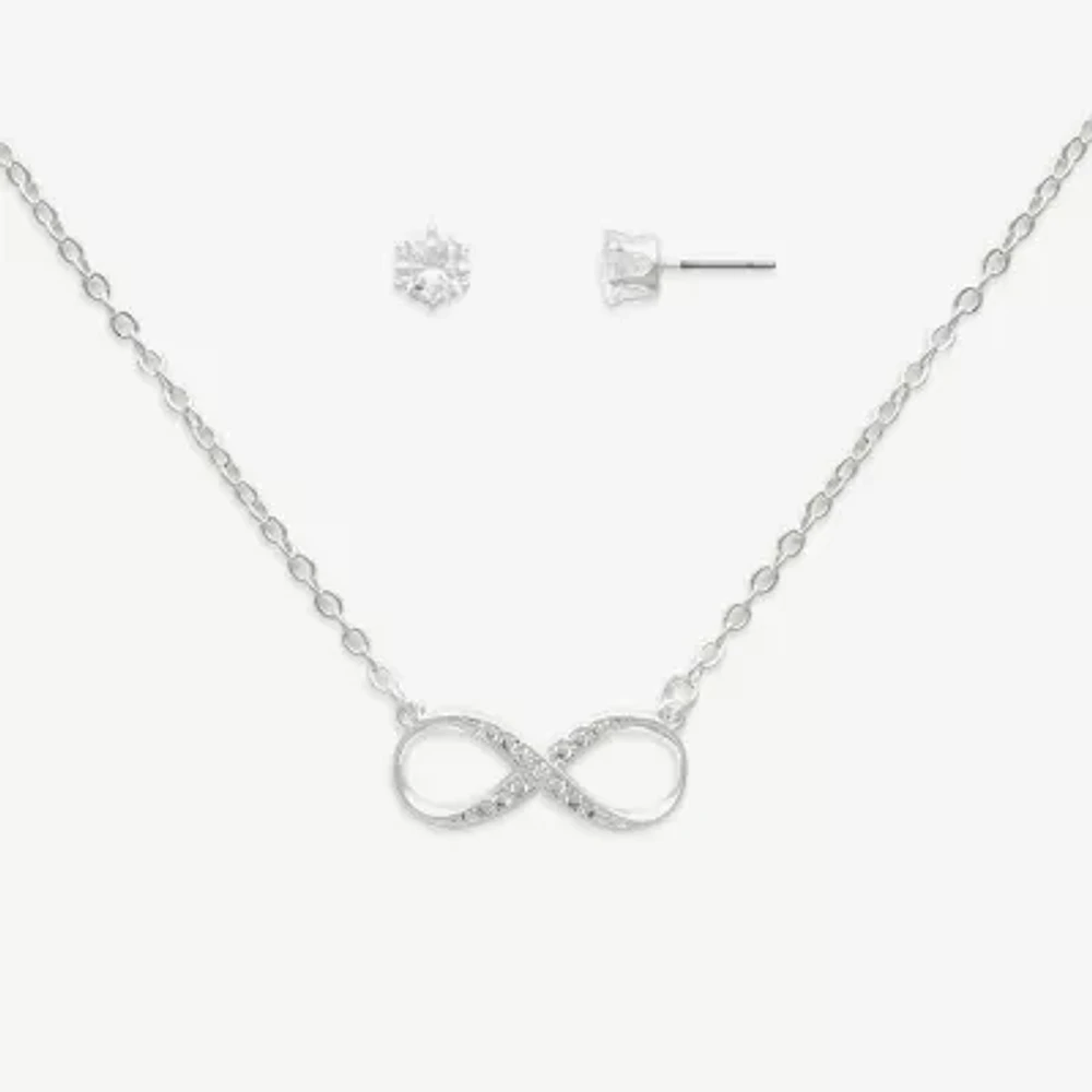 Mixit Silver Tone 2-pc. Cubic Zirconia Infinity Jewelry Set