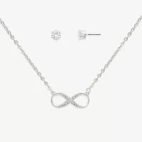 Mixit Silver Tone 2-pc. Cubic Zirconia Infinity Jewelry Set