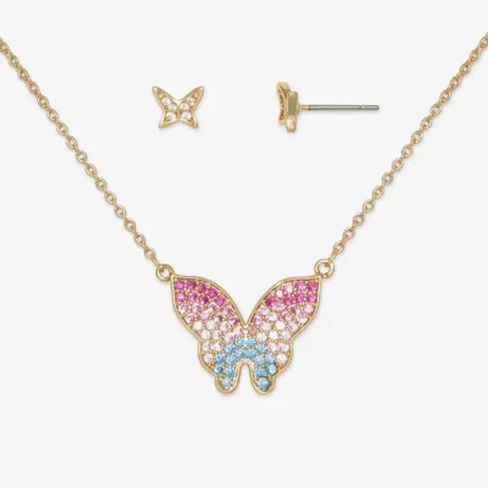 Mixit Necklace & Stud Earring 2-pc. Butterfly Jewelry Set