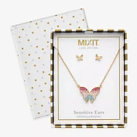 Mixit Necklace & Stud Earring 2-pc. Butterfly Jewelry Set