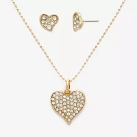 Mixit Hypoallergenic 2-pc. Stainless Steel Heart Jewelry Set