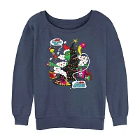 Juniors Dr. Seuss Find A Way Womens Crew Neck Long Sleeve Grinch Graphic T-Shirt