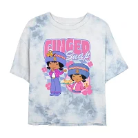 Juniors Strawberry Shortcake Ginger Snap Cropped Tee Womens Crew Neck Short Sleeve Graphic T-Shirt