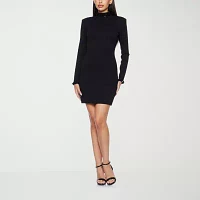 Premier Amour Womens Long Sleeve Embellished Sheath Dress