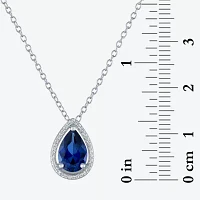 2-pc.Birthstone Necklace Set Sterling Silver