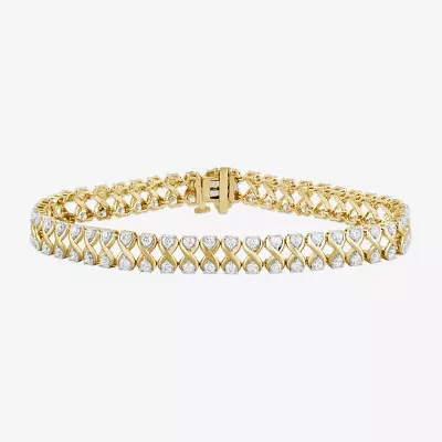 CT. T.W. Lab Grown White Diamond 10K Gold Tennis Bracelet