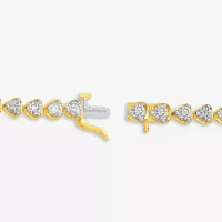 7 Ct.T.W. Lab Grown White Diamond 10K Gold Tennis Bracelet