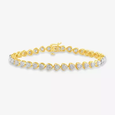 7 Ct.T.W. Lab Grown White Diamond 10K Gold Tennis Bracelet