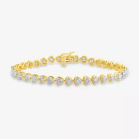 7 Ct.T.W. Lab Grown White Diamond 10K Gold Tennis Bracelet