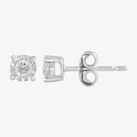 1 CT. T.W. Lab Grown White Diamond Sterling Silver Round Earring Set