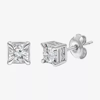 Tru Miracle 1/2 CT. T.W. Lab-Grown White Diamond 10K White Gold 5mm Round Stud Earrings