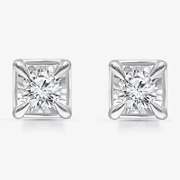 Tru Miracle 1/2 CT. T.W. Lab-Grown White Diamond 10K White Gold 5mm Round Stud Earrings