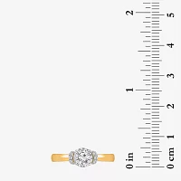 (I / I1) Womens 1 CT. T.W. Lab Grown White Diamond 10K Gold Round Solitaire Engagement Ring