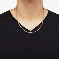 14K Rose Gold Inch Hollow Rope Chain Necklace