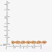 14K Rose Gold Inch Hollow Rope Chain Necklace