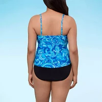 Trimshaper Paisley Tankini Swimsuit Top