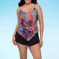 Trimshaper Leaf Tankini Swimsuit Top