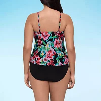 Trimshaper Floral Tankini Swimsuit Top