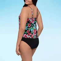 Trimshaper Floral Tankini Swimsuit Top