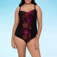 Trimshaper Floral Tankini Swimsuit Top