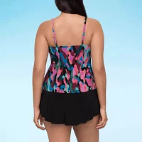 Trimshaper Abstract Tankini Swimsuit Top