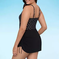 Trimshaper Womens Dots One Piece Swimsuit