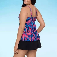 Trimshaper Abstract Tankini Swimsuit Top