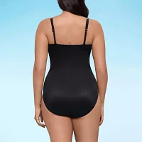 Trimshaper Womens Floral One Piece Swimsuit